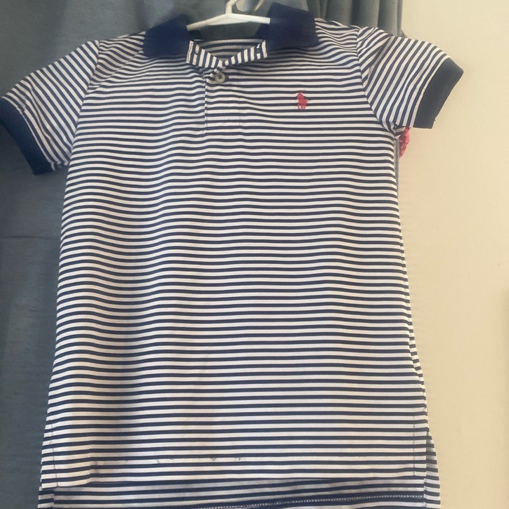 Polo By Ralph Lauren Toddler Polo Collared Short Sleeve Tee 5T striped